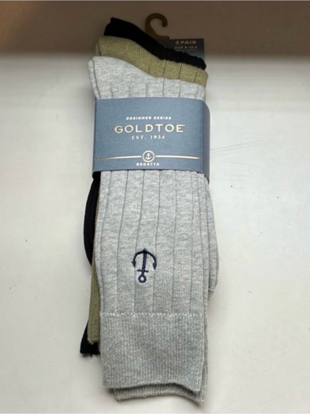 New Gold Toe Socks Men’s 3 Pair Multi Colored Crew Casual Business Active Socks - Picture 12 of 12